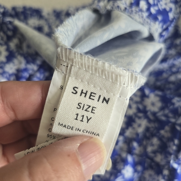 Blue Floral Women's Shorts Sz 11Y - Picture 7 of 7